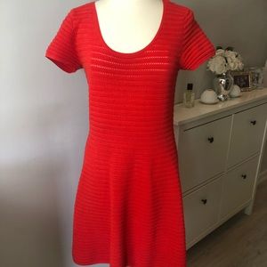 Red knit Sandro dress